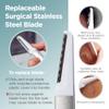 StackedSkincare Dermaplaning Kit for Face - At Home Dermaplaning Tool with Comfort Handle, 3 Replaceable Blades + 3 Precision Blades - Exfoliates, Removes Peach Fuzz, Softens Skin, 7 Count view 3