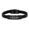Tattoo Artist, Tattoo Artist Braided Leather Bracelet Don't Make me use My Tattoo Artist Voice Tattoo Artist for Women Men, Bracelet for Birthday Gifts view 1