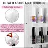 Makartt Nail Polish Organizer, Clear Universal Nail Polish Holder for 48 Bottles Bundle with Nail Drill Bits Holder Dustproof Stand Displayer Organizer view 4