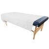 Simplicity Plus Extra Wide Massage Table Flat Sheet Poly-Cotton. Fits Extra Wide Massage Tables. Professional Quality. 69 by 98 Inches, 55% Polyester, 45% Cotton - White view 1