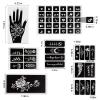 Qullue Henna Tattoo Stencil Kit, Self-Adhesive Hand Mold, Flowers & Other Motifs, Suitable for Women, Girls & Teenagers, DIY Body Art view 2