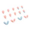 RikView French Tip White Press on Nails Medium Fake Nails Blue Almond Acrylic Nails 24 PCs/Set view 3