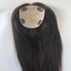 MorningWigs Human Hair Topper 10A Remy Hair Topper for Women Hairpieces 12x13cm Full Silk Base for Thinning Hair or Hair Loss 20 InchNatural Black view 2