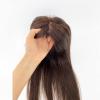MorningWigs Human Hair Topper 10A Remy Hair Topper for Women Hairpieces 12x13cm Full Silk Base for Thinning Hair or Hair Loss 20 InchChestnut Brown view 4