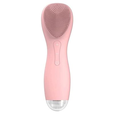 OJOINK Face Cleansing Brush, Silicone Waterproof Electric Face Scrubber for Deep Cleansing, Exfoliating and Massaging (Color : Pink)
