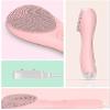 OJOINK Face Cleansing Brush, Silicone Waterproof Electric Face Scrubber for Deep Cleansing, Exfoliating and Massaging (Color : Pink) view 4