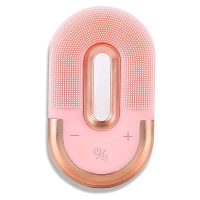 OJOINK Face Cleansing Brush, Silicone Waterproof Electric Face Scrubber for Deep Cleansing, Exfoliating and Massaging (Color : Pink)