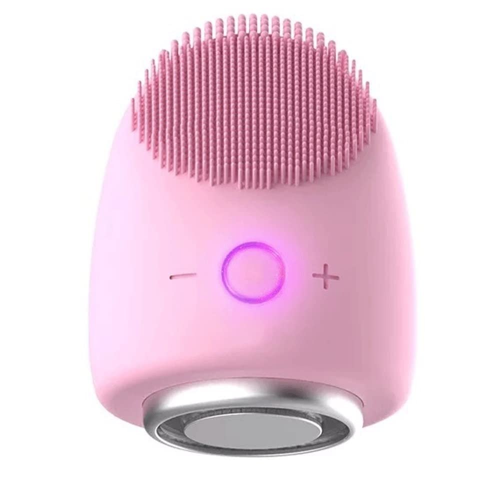 OJOINK Facial Cleansing Brush Rechargeable Face Brush Waterproof Face Cleansing Brush for Deep Skin Cleaning, Exfoliating (Color : Pink)