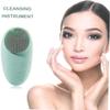 OJOINK Face Cleansing Brush, Silicone Waterproof Electric Face Scrubber with 5 Speeds for Deep Cleansing, Exfoliating and Massaging Face Cleansing Brush (Color : Green) view 2