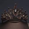 Baroque Crystal Tiara Retro Exquisite Black Rhinestone Crown Bar Mitzvah Korean Headband Wedding Girls Gift Hair Accessories Women Hair Hoop(Black) view 1