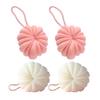 Beaupretty 4pcs Pumpkin Bath Flowers Portable Tub for Adults Esponja para Baarse Bath Shower Loofah Ball Exfoliating Loofah Body Sponges Exfoliation Baby Pe Bath Products Japanese view 1