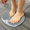 2PACK Shower Foot Scrubber Mat Back Washer Back Exfoliating Bath Wash Pad Wall Mounted Slip Suction Cups Foot Scrubber for Use in Shower Cups Foot Cleaner for Men and Women view 2