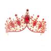 Baroque Crystal Tiara Retro Exquisite Black Rhinestone Crown Bar Mitzvah Korean Headband Wedding Girls Gift Hair Accessories Women Hair Hoop(red) view 3