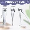 Hestya 300 Pieces Nail Clippers Bulk Stainless Steel Clipper Bulk Flat Toenail Clippers Portable Sturdy Nail Cutter Manicure Trimmer Curved Edge Pedicure for Men Women Toe Travel view 2
