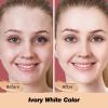 Kriloneal CC Cream Foundation Mushroom Head Air Cushion Face Makeup Moisturizing Concealer Waterproof Oil Control Long-Lasting Nude Makeup Even Skin Tone for All Skin Types(Ivory White) view 2