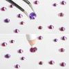 Beadsland Rhinestones for Makeup,8 Sizes 2500pcs Purple Flatback Rhinestones Eye Gems for Nails Crafts with Tweezers and Wax Pencil,Purple Velvet,SS4-SS30 view 4