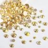 Beadsland Rhinestones for Makeup,8 Sizes 2500pcs Gold Flatback Rhinestones Face Gems for Nails Crafts with Tweezers and Wax Pencil,Metal Sunlight,SS4-SS30 view 2