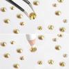 Beadsland Rhinestones for Makeup,8 Sizes 2500pcs Gold Flatback Rhinestones Face Gems for Nails Crafts with Tweezers and Wax Pencil,Metal Sunlight,SS4-SS30 view 4