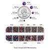Beadsland Rhinestones for Makeup,8 Sizes 2500pcs Blue Flatback Rhinestones Face Gems for Nails Crafts with Tweezers and Wax Pencil,Blue Volcano,SS4-SS30 view 3
