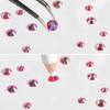 Beadsland Rhinestones for Makeup,8 Sizes 2500pcs Orange AB Flatback Rhinestones Face Gems for Nails Crafts with Tweezers and Wax Pencil,Hyacinth AB,SS4-SS30 view 4