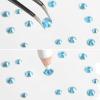 Beadsland Rhinestones for Makeup,8 Sizes 2500pcs Blue AB Flatback Rhinestones Face Gems for Nails Crafts with Tweezers and Wax Pencil,Aquamarine AB,SS4-SS30 view 4