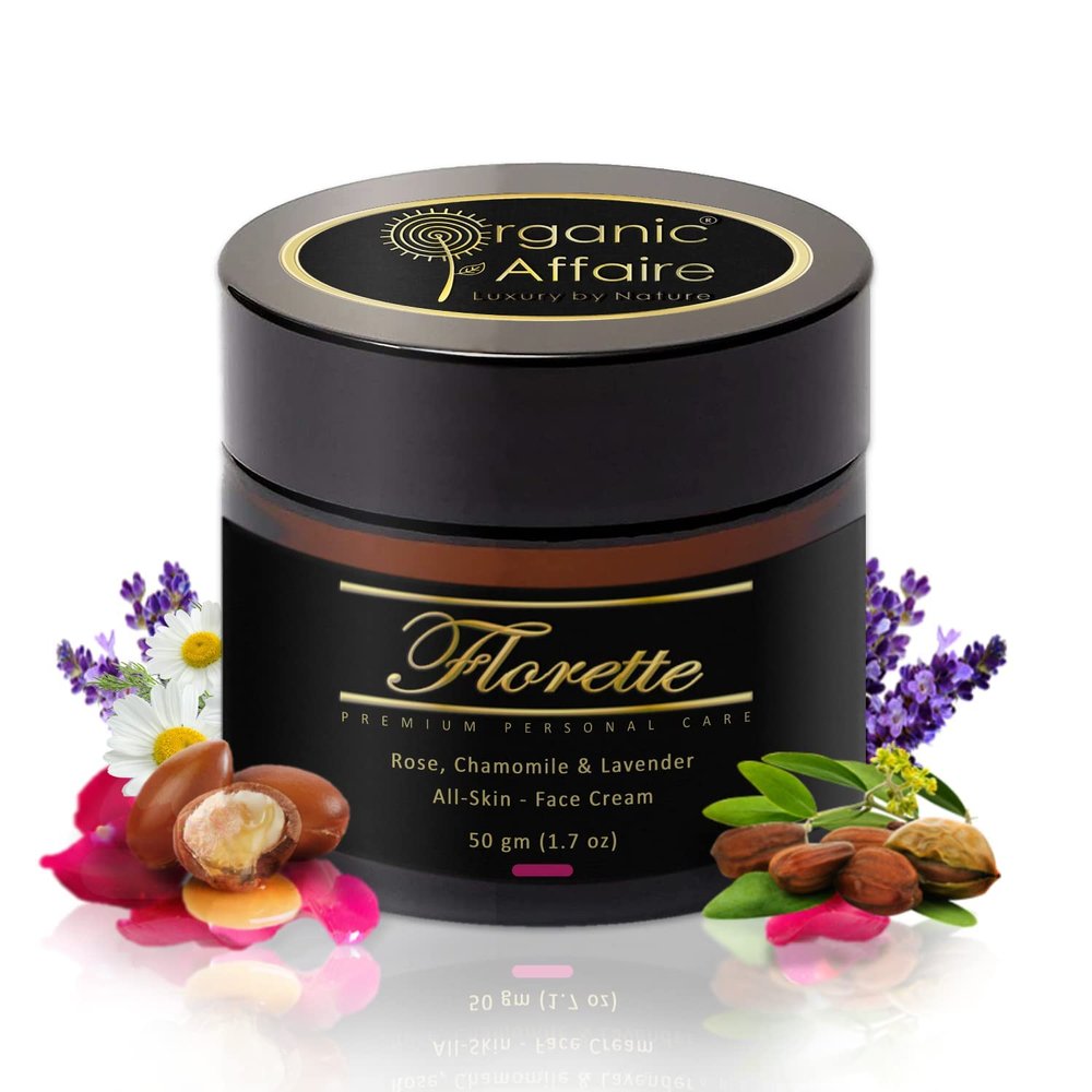BlueQueen Florette (All Skin Day & Night Cream for women & men both) | Infused with Jojoba, Rose - 50gm Face Cream