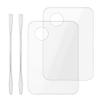 Acrylic Cosmetic Makeup Palette, Makeup Mixing Tray with Makeup Spatula Metal Mirror for Beauty Salon Color Cream Liquid Foundation Mixing Palette (2 Pcs Transparent palettes) view 1