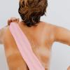 SOLUSTRE 3Pcs Bath Towel Bath Towel Back Scrub Towel Body scrubbing loofah exfoliator Korean Exfoliating Towel Scrubbing Towels Exfoliating Bath Towels Portable Polyester Travel Shower view 2