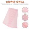 SOLUSTRE 3Pcs Bath Towel Bath Towel Back Scrub Towel Body scrubbing loofah exfoliator Korean Exfoliating Towel Scrubbing Towels Exfoliating Bath Towels Portable Polyester Travel Shower view 4