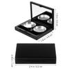 FRCOLOR 3Pcs Empty Eyeshadow Cases Plastic Square Eye Shadow Palette Highlight Blush Powder Sample Containers Pans Perfect for DIY Storage and Organizing Cosmetics 2.44X1.81X0.39 Inch (Not Magnetic) view 2
