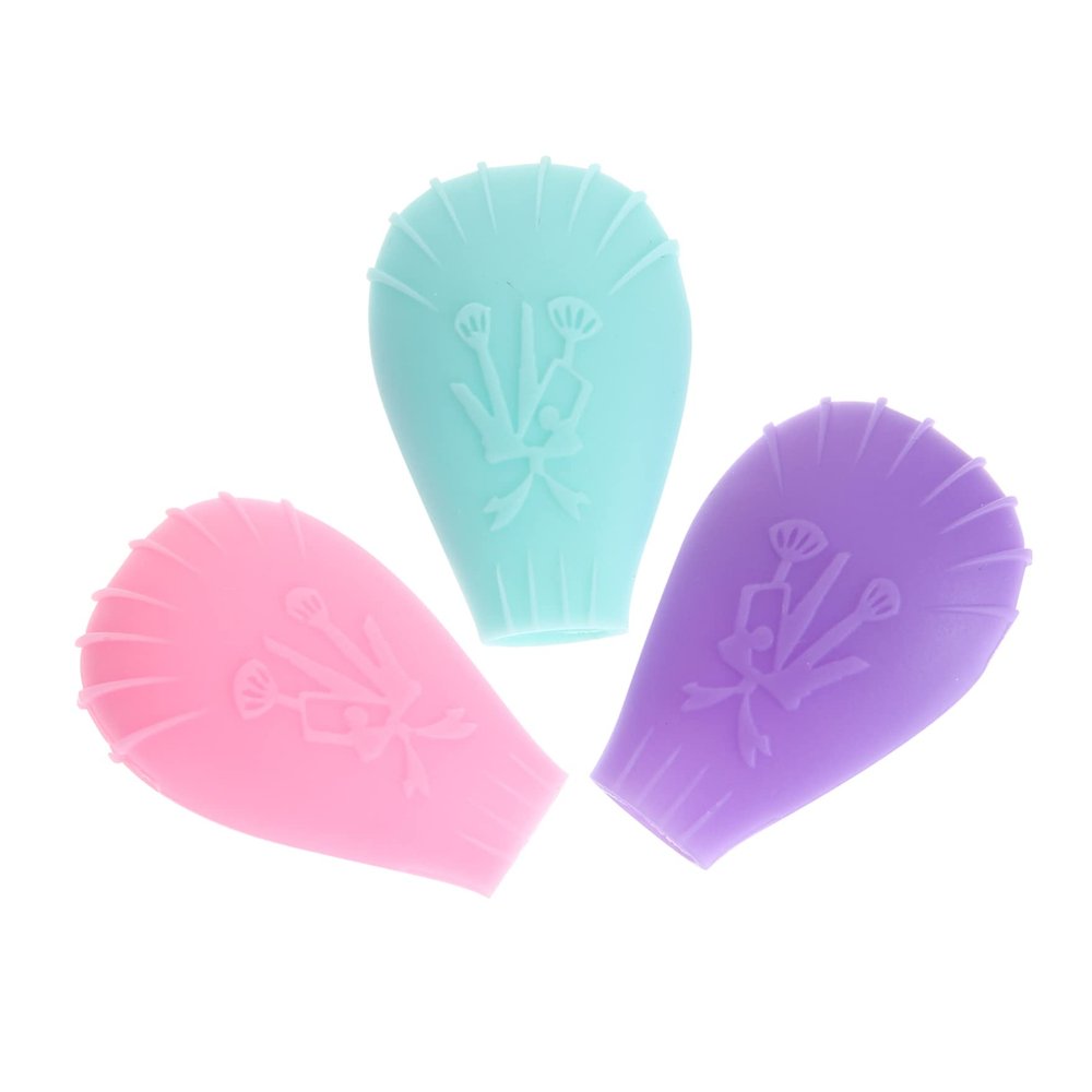 LALAFINA 3pcs Lovers Wife Lost Travel Protectors Anti Covers Silicone Cosmetic for Lip Reusable Holders Cm*cm*cm Organizer Storage
