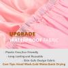 Adjustable Shower Caps for Women Reusable Waterproof Satin Lining Large Shower Cap for Women and Men Long Hair Braids Curly Hair (L,Pink/Pink) view 3