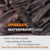 Adjustable Shower Caps for Men Women Reusable Waterproof Satin Lining Large Shower Cap for Long Hair Braids Curly Hair (L,Black/Black) view 3