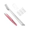 Tweezerman Exclusive Eyebrow Razor & Tea Rose Mini Slant Tweezer view 1