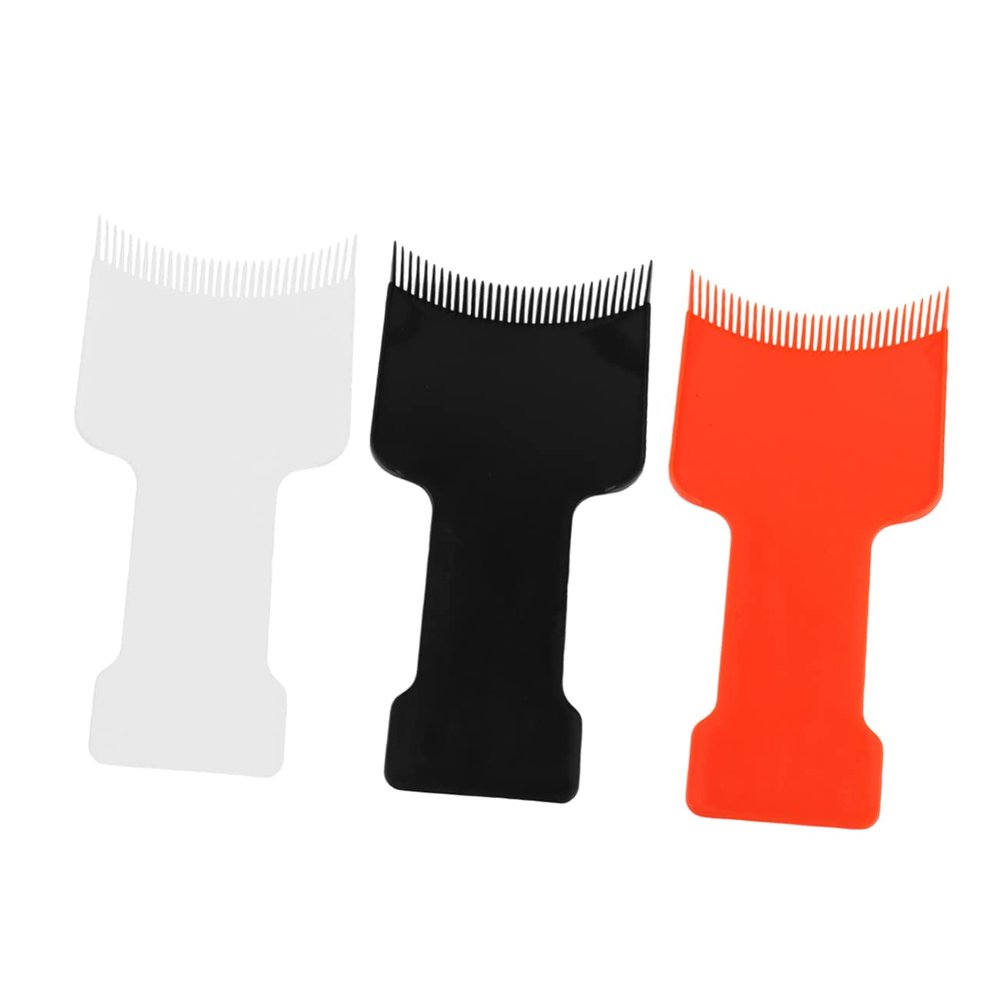 LALAFINA Hair Dyeing Comb Board 3pcs Highlight Kit Hair Tint Brush Tool Diy Coloring Tool Set for Salon