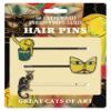 The Unemployed Philosophers Guild Great Cats of Art 3 Hair Pins Set - Featuring Felines from Matisse, Klee, and Steinlen view 1