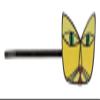 The Unemployed Philosophers Guild Great Cats of Art 3 Hair Pins Set - Featuring Felines from Matisse, Klee, and Steinlen view 3
