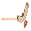 Birds of Prey 3 Hair Pins Set - Red-tailed Hawk, Peregrine Falcon, and Great horned Owl view 4