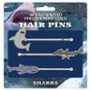 The Unemployed Philosophers Guild Shark Enamel Hair Pin Set - Set of 3 Pins: Great White, Hammerhead and Whale Shark view 1