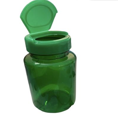 Empty Round Plastic Jar for Pills & Vitamins (Green)