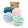 Spongentle Premium Deep Cleansing Loofah Sponge for Radiant Skin, Pack of 4, Bath and Shower, Exfoliating Body Scrubber, Beautiful Colors for Women and Men view 1