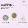 skn by conair Daily Glow Facial Cleansing Brush, All-in-One Facial Brush Includes 3 Interchangeable Attachments for Complete Cleansing, Exfoliation, and Rejuvenation view 3