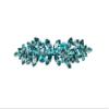Faship Gorgeous Teal Rhinestone Crystal Floral Hair Barrette Clip view 1