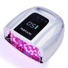PURTATO Professional Rechargeable 96W UV LED Portable Cordless UV Light for Nail Lamp Machine with Removable Stainless Steel Bottom,4 Timer Setting and Smart Sensor Nail Dryer (Plating Silver) view 1