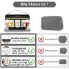 Chenille Letter Clear Makeup Bags Stuff Pouch, Preppy Patch Makeup Bag Zipper with Handle, Transparent PVC & Nylon Waterproof Glitter Cosmetic Handbag Travel Toiletry Storage for Women(STUFF-Black) view 4