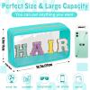 Chenille Letter Clear Makeup Bags Hair Pouch, Preppy Patch Makeup Bag with Zipper, Transparent PVC & Nylon Waterproof Portable Glitter Cosmetic Bag Travel Toiletry Storage for Women Girl(HAIR-Green) view 2