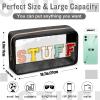 Chenille Letter Clear Makeup Bags Stuff Pouch, Preppy Patch Makeup Bag with Zipper, Transparent PVC & Nylon Waterproof Portable Glitter Cosmetic Bag Travel Toiletry Storage for Women Girl(STUFF-Black) view 2