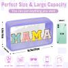 Chenille Letter Clear Makeup Bag with Zipper and Waterproof Nylon Material view 2