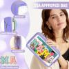 Chenille Letter Clear Makeup Bag with Zipper and Waterproof Nylon Material view 3