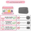 Chenille Letter Clear Makeup Bags Mama Pouch, Preppy Patch Makeup Bag Zipper with Handle, Transparent PVC & Nylon Waterproof Glitter Cosmetic Handbag Travel Toiletry Storage for Women Girl(MAMA-Pink) view 4